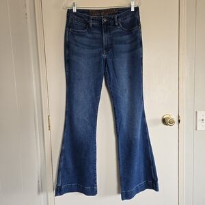 Wrangler Women's Blue Flare Jeans High Rise Trouser Boot 29